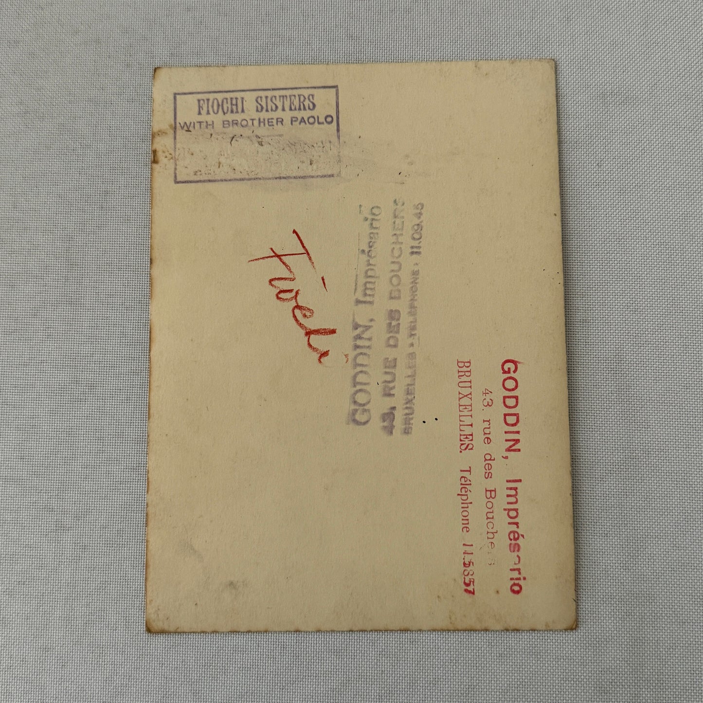 Vintage Circus Acrobat Balancing Act Photo Photograph Fiochi Sisters Paolo