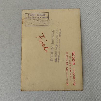 Vintage Circus Acrobat Balancing Act Photo Photograph Fiochi Sisters Paolo