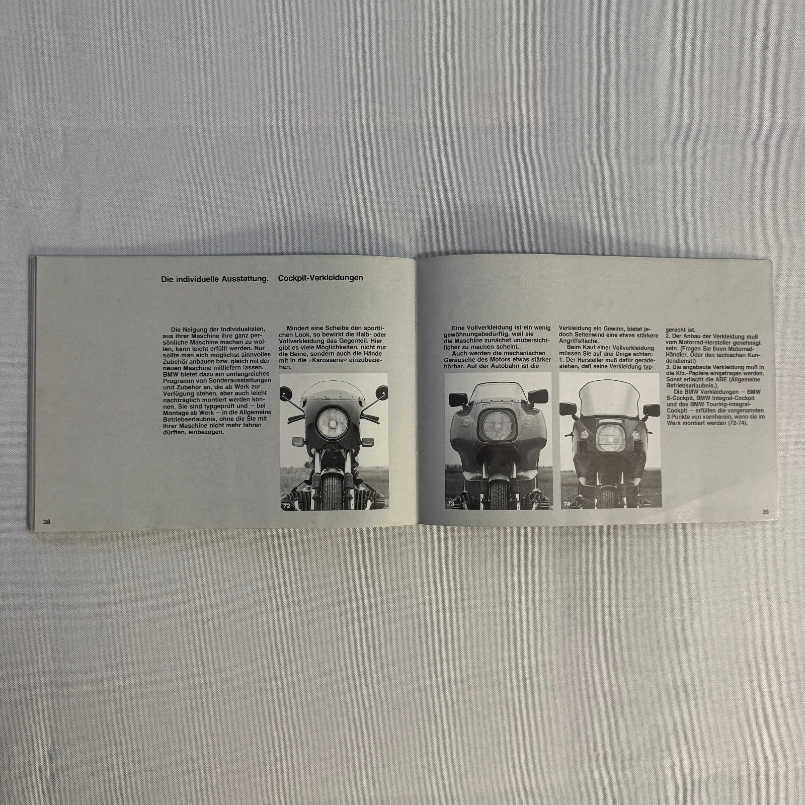 Vintage BMW Motorcycle Brochure Book Practical Driving Theory GERMAN TEXT