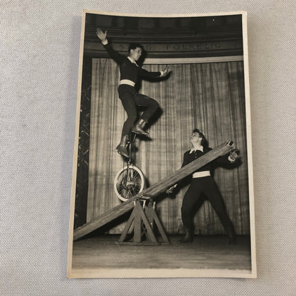 Circus Performer Balancing Act on Unicycle Photo Photograph Denmark