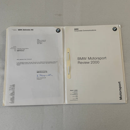 2000 BMW Motorsports Press Kit LeMans ADAC DTC BMW M3 Racing Photos