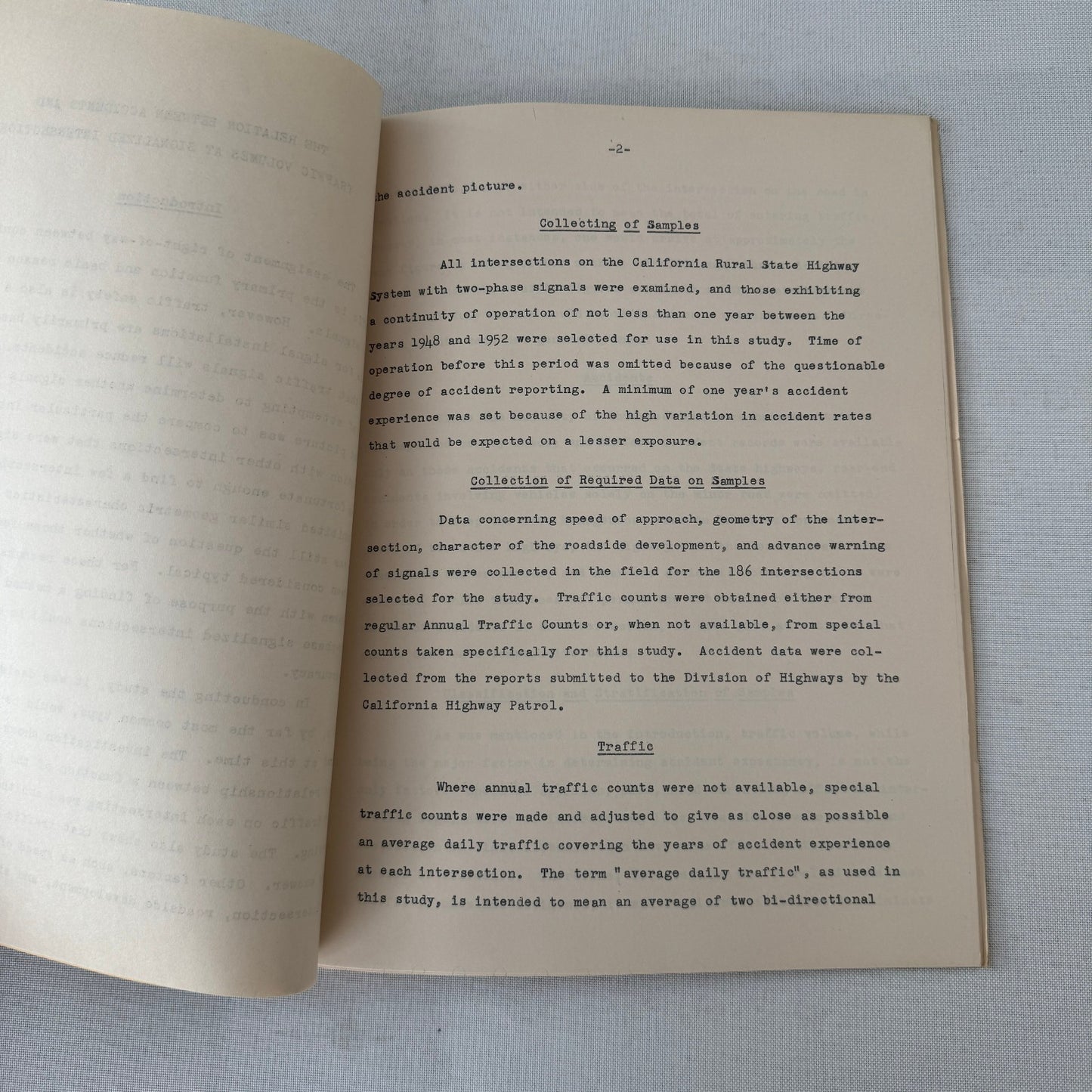 1955 California Traffic Accident Civil Engineering Road Construction Study