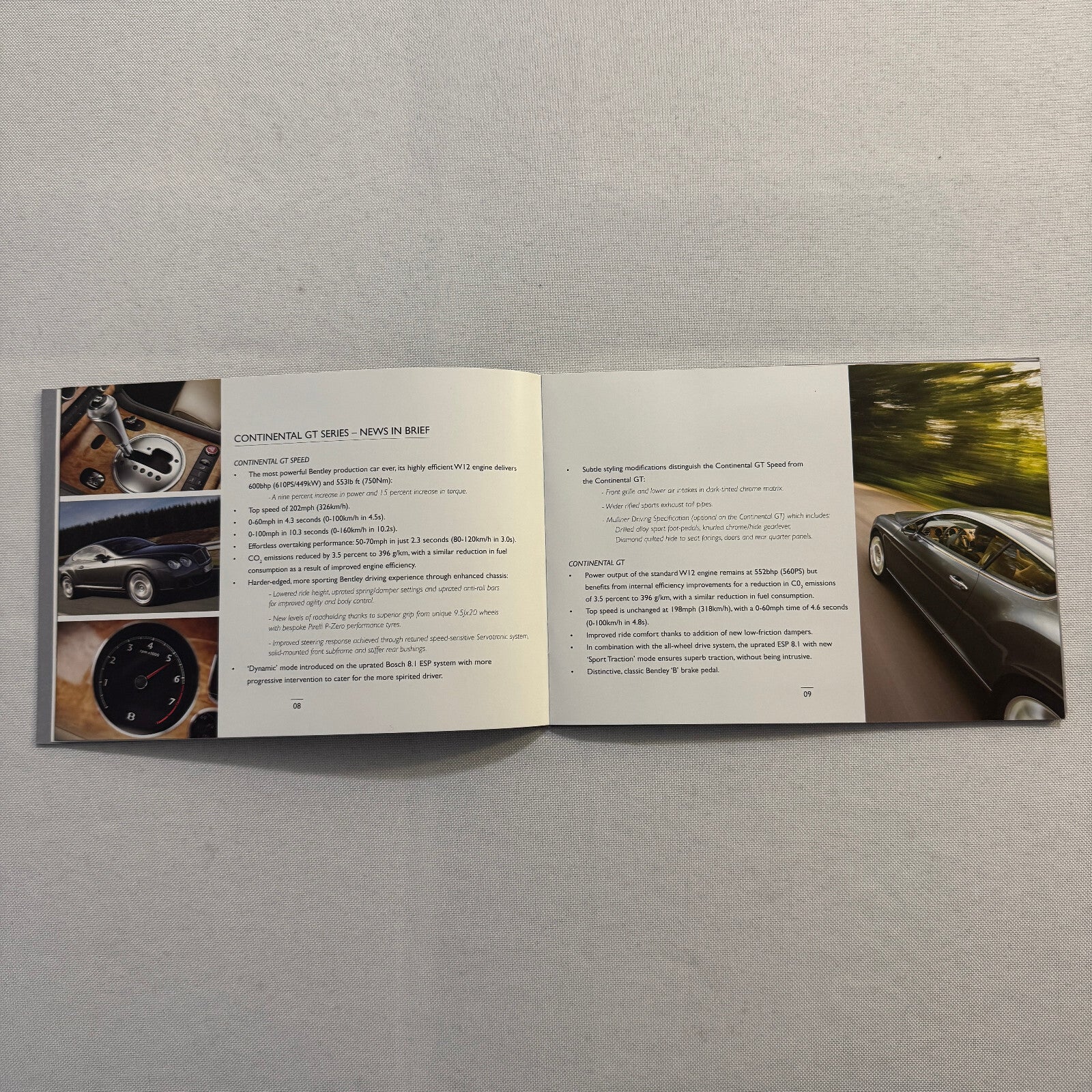 Bentley Contintental GT and GT Speed Press Kit Brochure with CD 2007 2008