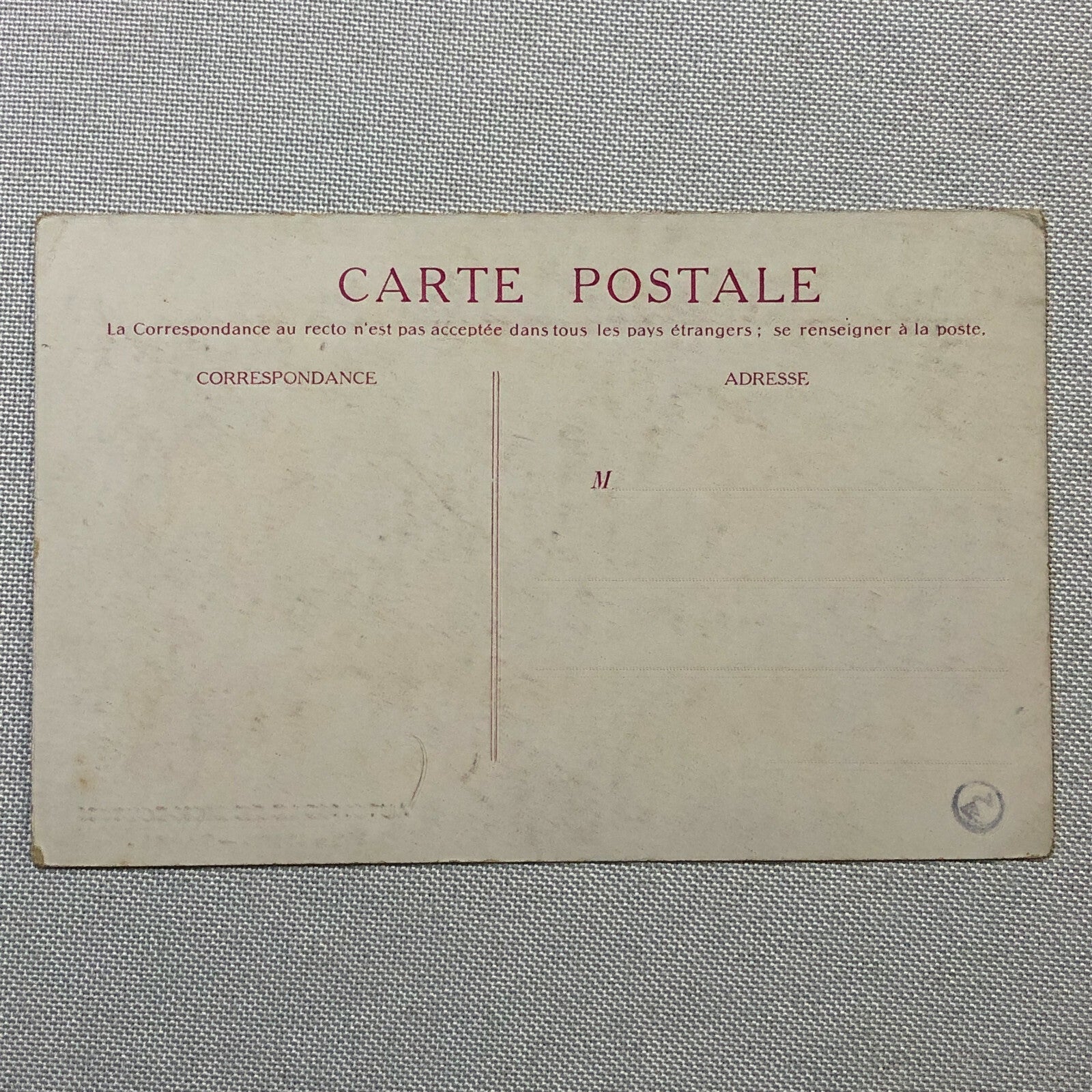 Antique De Dion Bouton Postcard Post Card Advertising DeDion Bouton Type BH 12HP