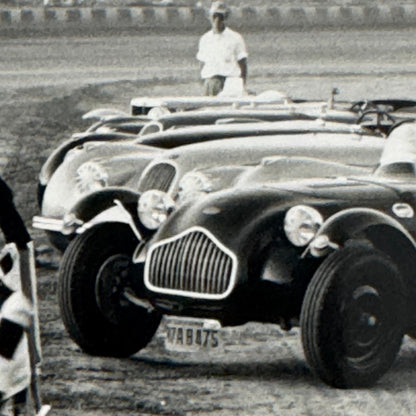 Vintage Racing Photo Photograph Allard Jaguar Car Drivers Modern Print