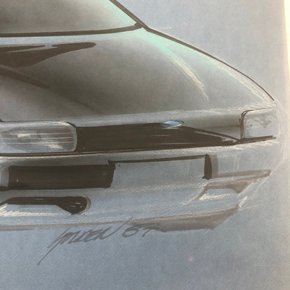 1987 Ford Concept Car Styling Art Design Illustration