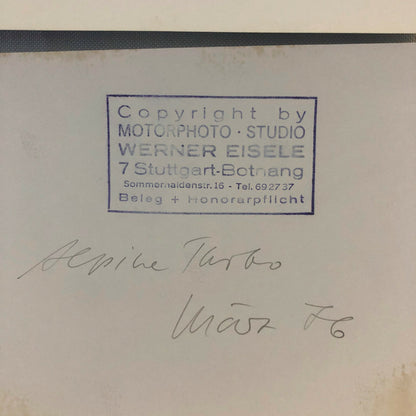 Vintage Racing Photo Photograph 1976 300KM Nurburgring Renault Alpine A442 Turbo