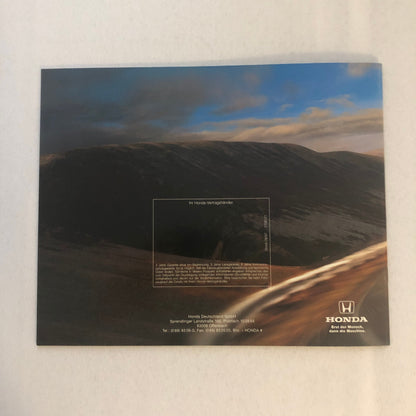 1997 1998 Honda NSX Car Sales Brochure Catalog GERMAN TEXT European Market