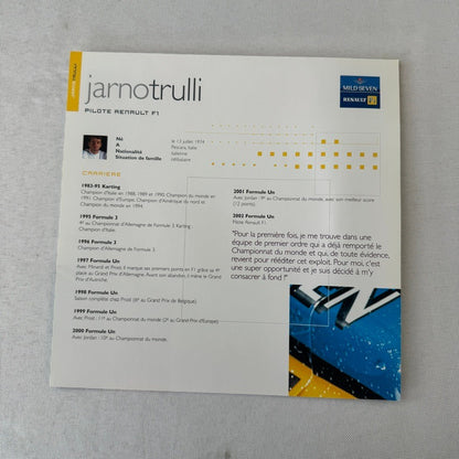2002 Renault Mild Seven F1 Formula One Team Press Kit Brochure CD