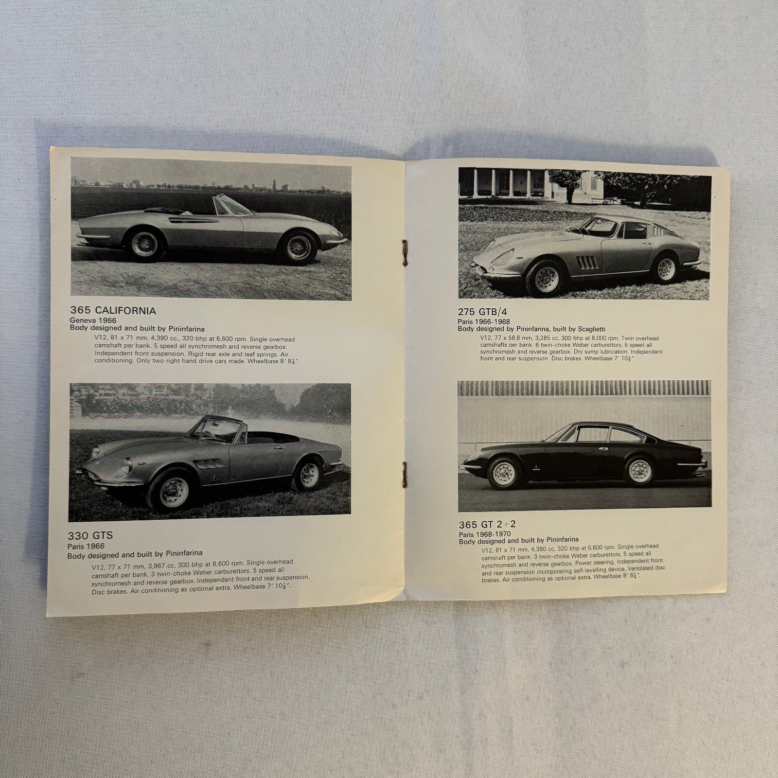 Vintage Ferrari Maranello Concessionaires Dealership Brochure 250 GT 400