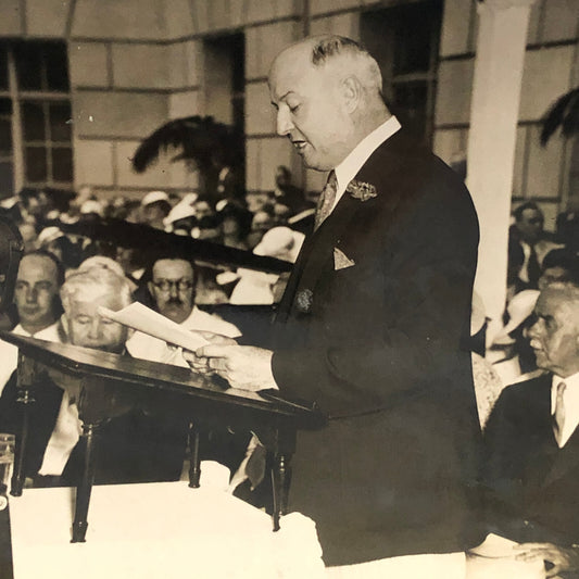 Press Photograph Photo Postmaster General James A Farley Building Dedication