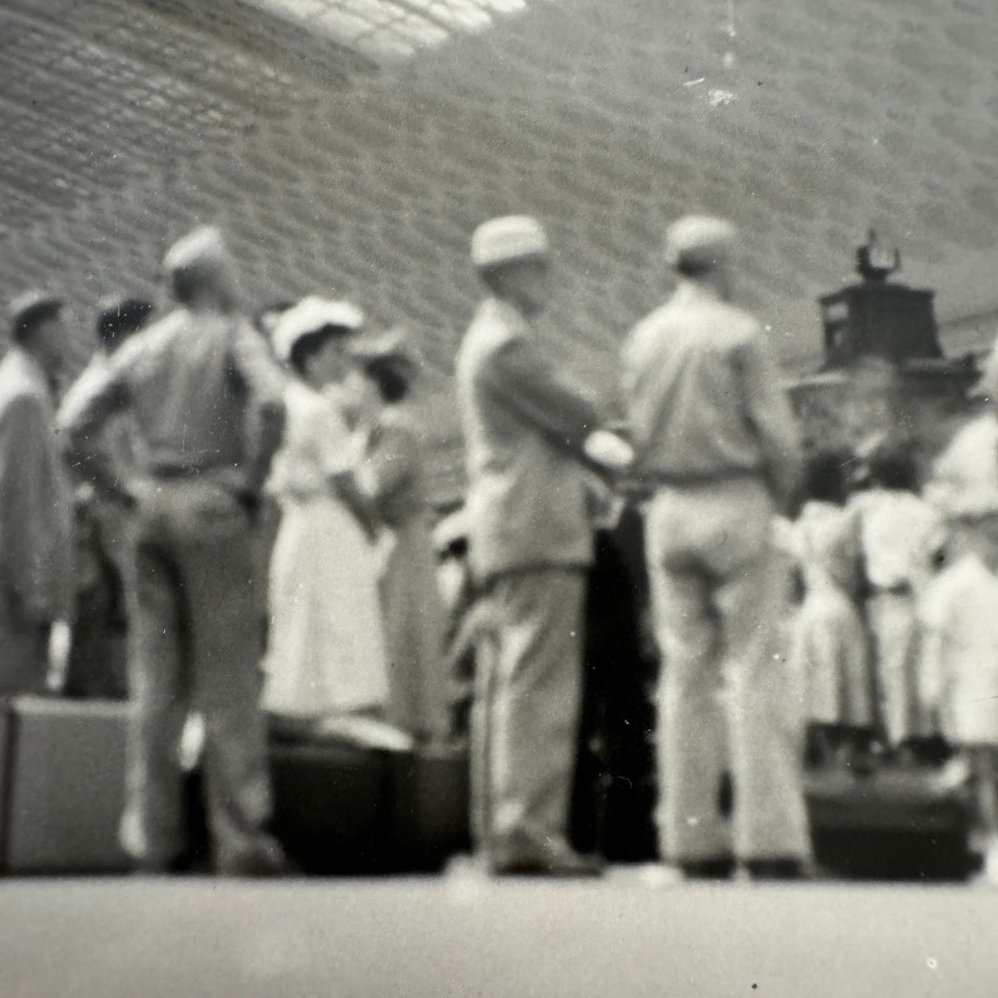 Vintage Railroad Station Photo Photograph Lot Washington DC Crowd People 5x