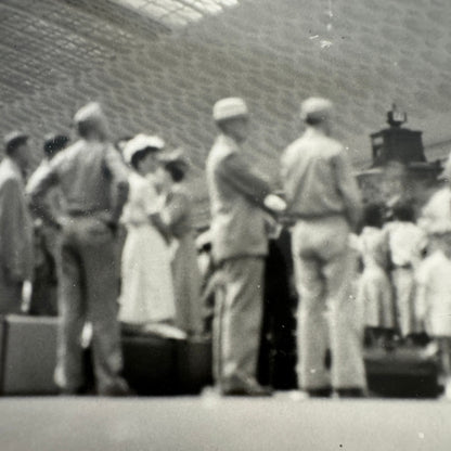 Vintage Railroad Station Photo Photograph Lot Washington DC Crowd People 5x