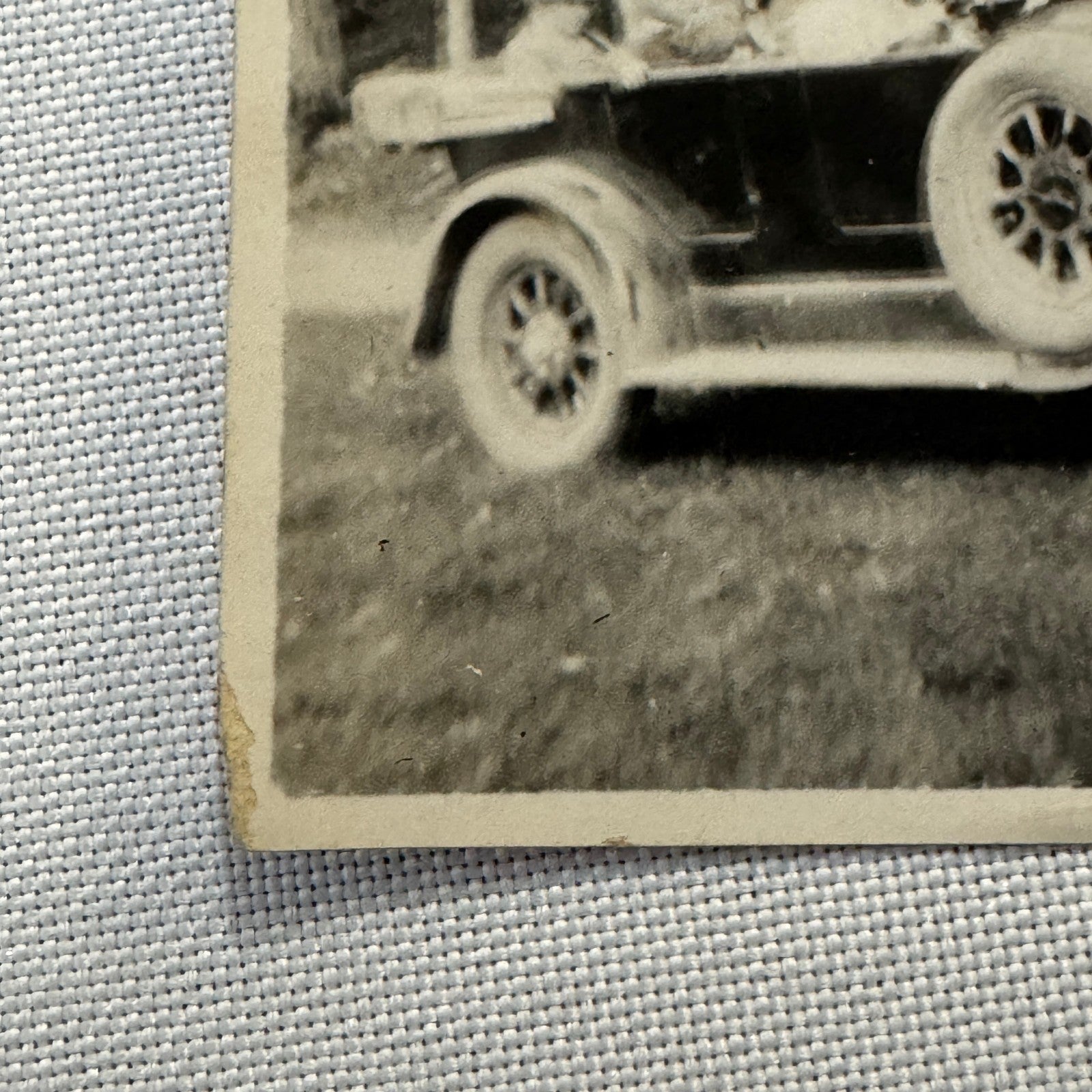 Vintage Photograph Photo Print People in Early Car Automobile European