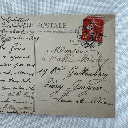 Vintage Zeppelin Airship Dirigible Postcard Post Card French Le Lebaudy