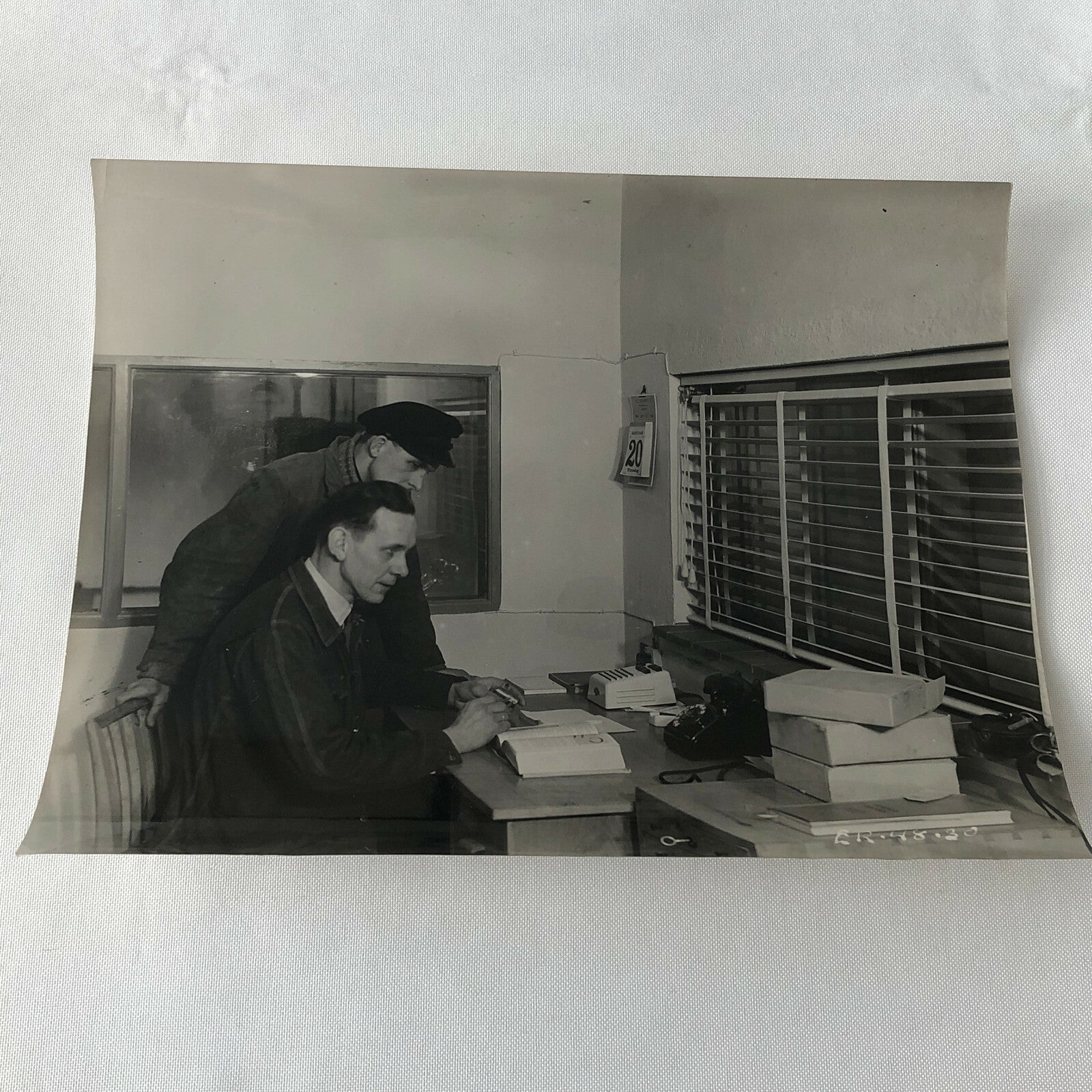 Antique Vintage Photograph of Office Workers in Factory Denmark Ergo Trailer