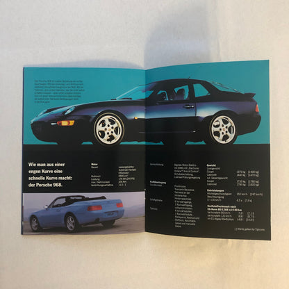 1993 1994 Porsche 911 928 968 Sales Brochure Catalog GERMAN Text