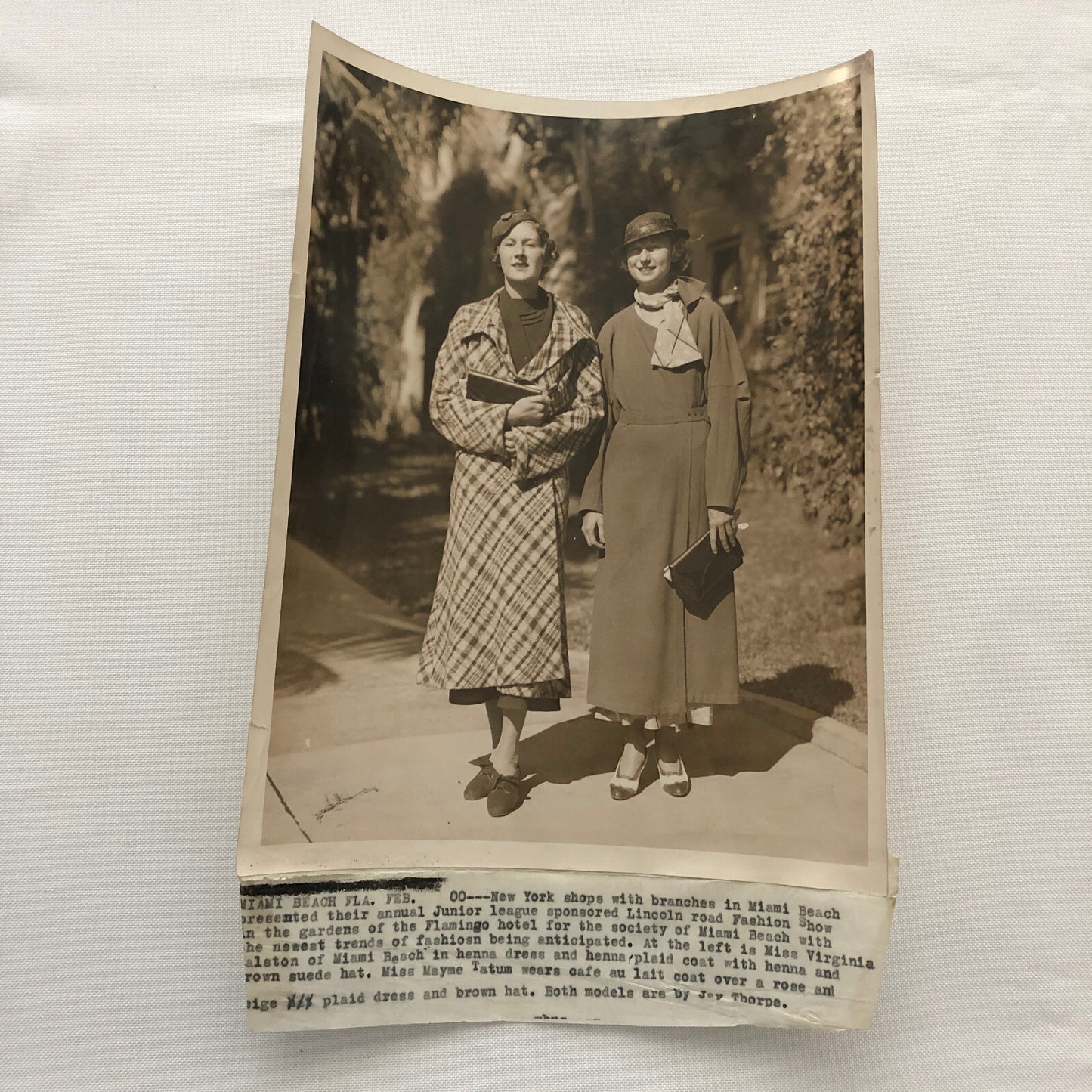 Press Photo Photograph Miami Beach Fashion Show Underwood and Underwood