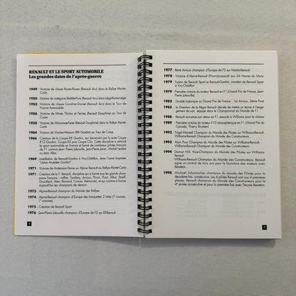 Renault Formula One F1 Racing Championship Press Brochure FRENCH 1992 - 1995
