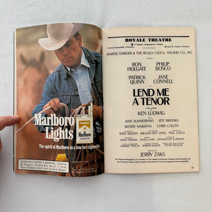 Lend Me A Tenor Cast Signed Program Playbill 1990 6x Signatures