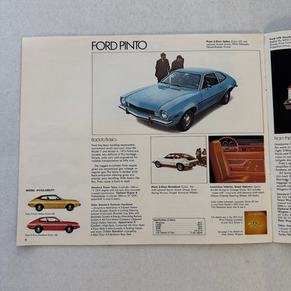 1973 Ford Sales Brochure Galaxie Torino Pinto Mustang Maverick Thunderbird Wagon