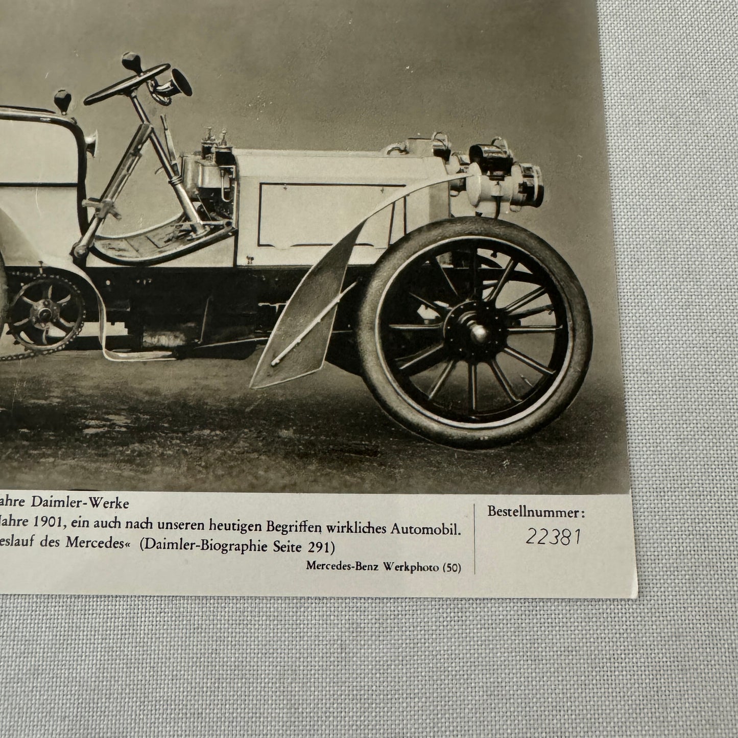 1901 Daimler Car Mercedes Benz Factory Press Photo Photograph Vintage