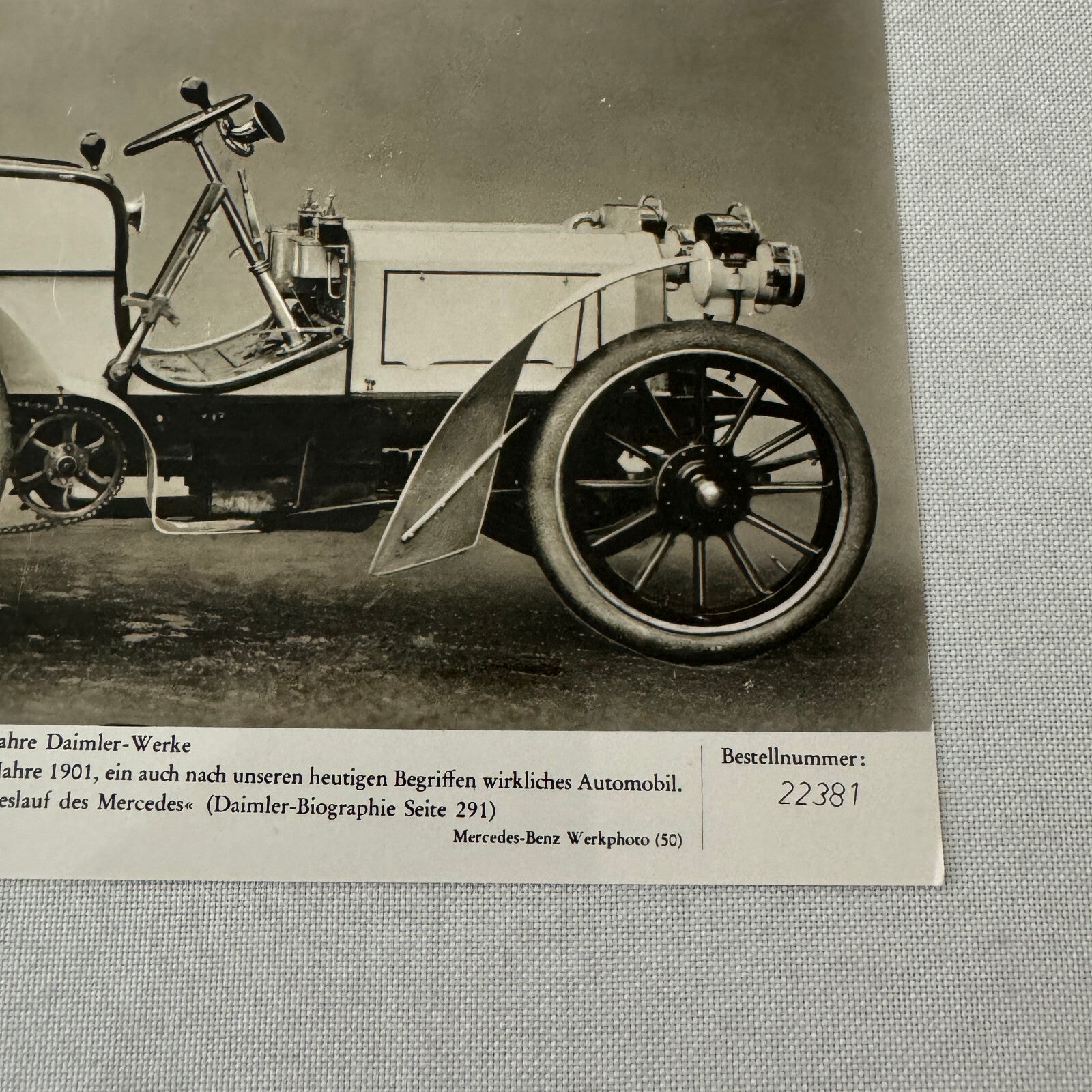 1901 Daimler Car Mercedes Benz Factory Press Photo Photograph Vintage