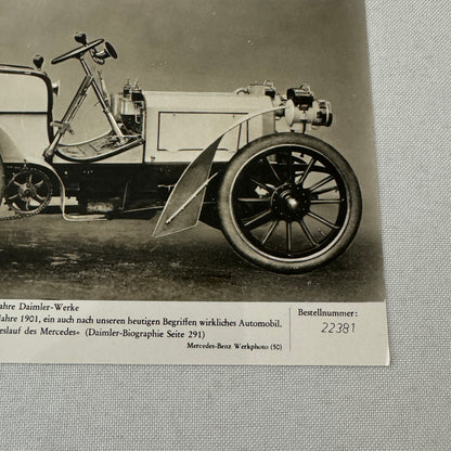 1901 Daimler Car Mercedes Benz Factory Press Photo Photograph Vintage