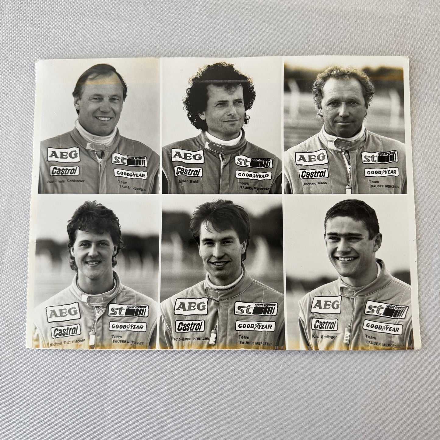Sauber Mercedes Racing Driver Photo Michael Schumacher Jochen Mass Frentzen