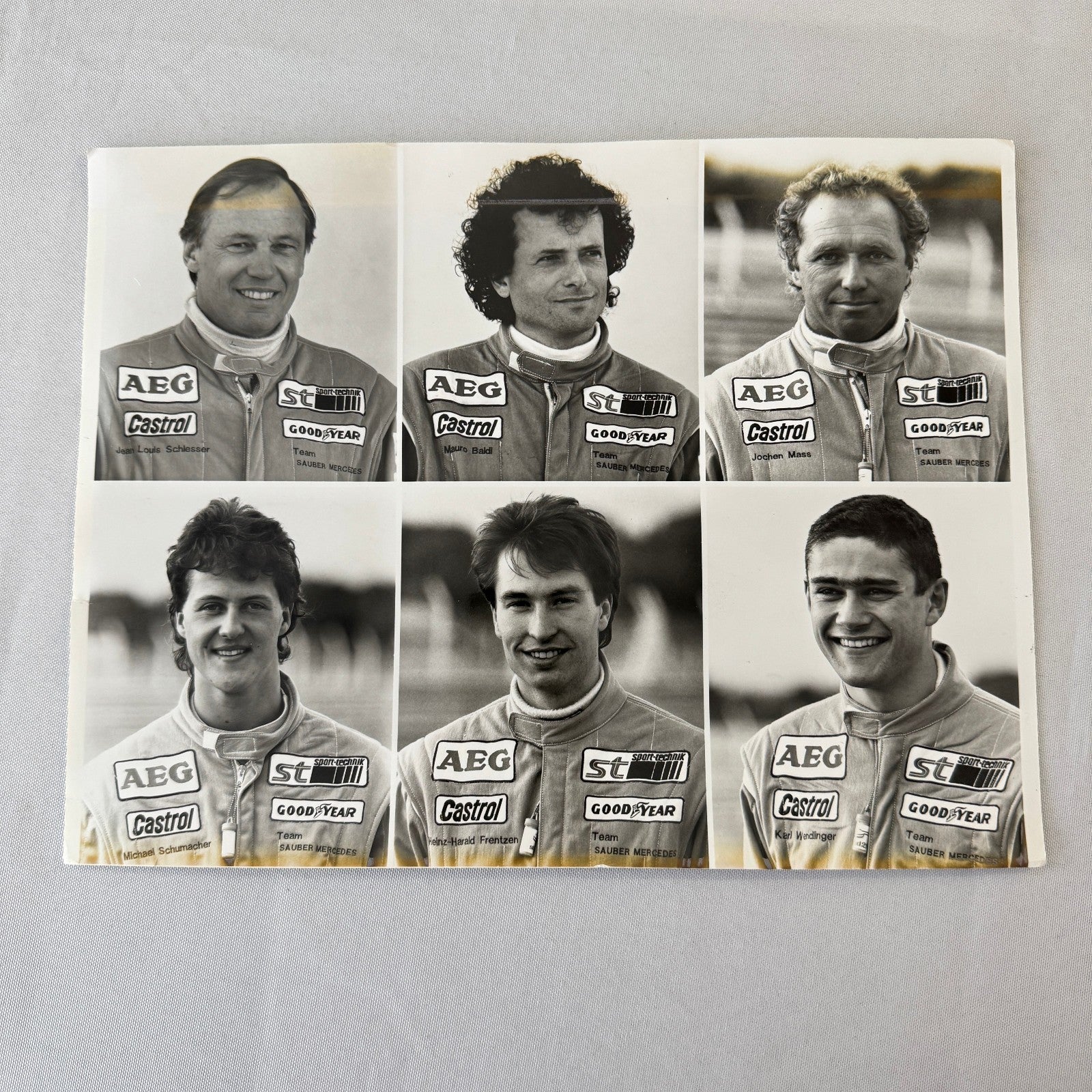 Sauber Mercedes Racing Driver Photo Michael Schumacher Jochen Mass Frentzen