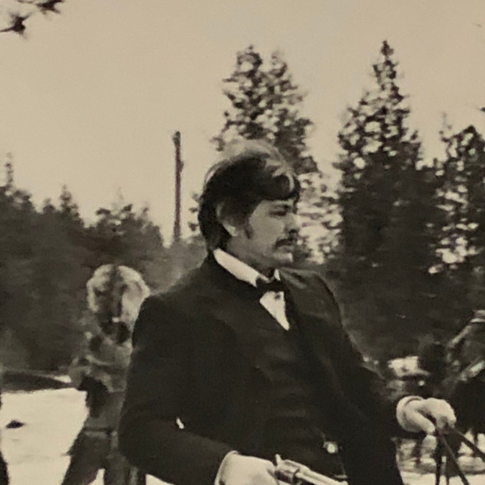 Charles Bronson on Horse Horseback Train Photo Photograph Print Movie Press ?