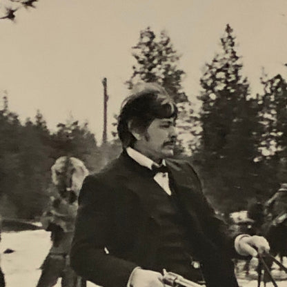 Charles Bronson on Horse Horseback Train Photo Photograph Print Movie Press ?
