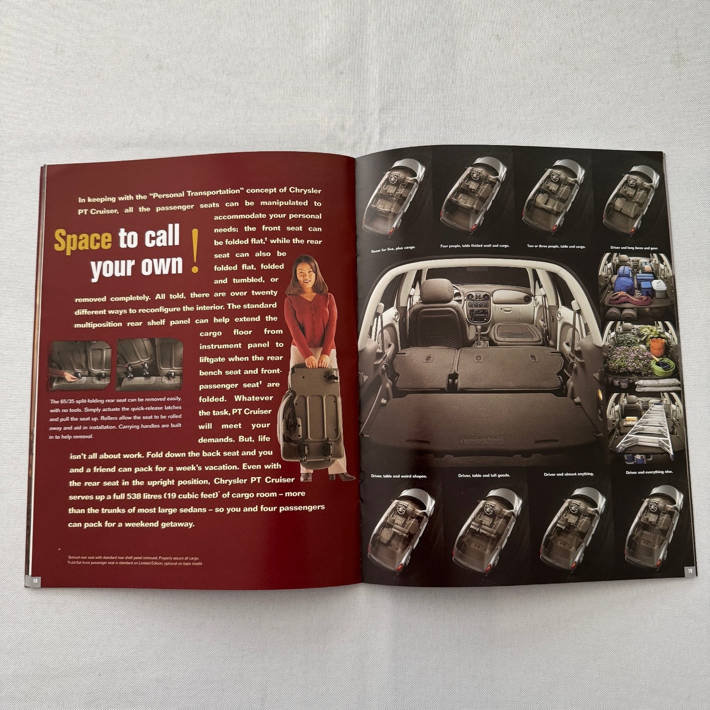 2001 Chrysler PT Cruiser Car Sales Brochure Catalog Advertising Canadian