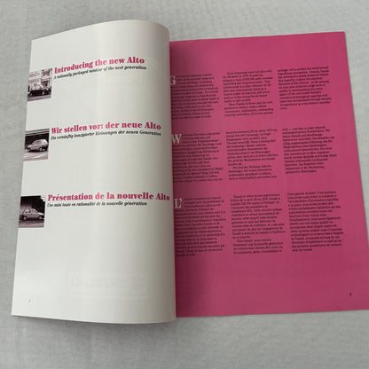 Suzuki Alto Car Press Kit Brochure Catalog Photos European