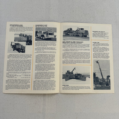 Oshkosh Truck Factory Newsletter Brochure Airport Crash Truck Army Cement Mixer