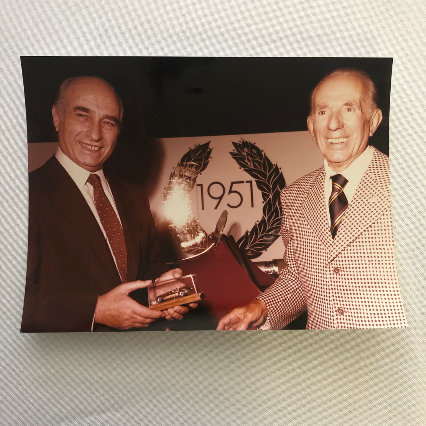 Vintage Juan Manuel Fangio Racing Driver Photo Photograph Print 1981 