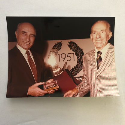 Vintage Juan Manuel Fangio Racing Driver Photo Photograph Print 1981 