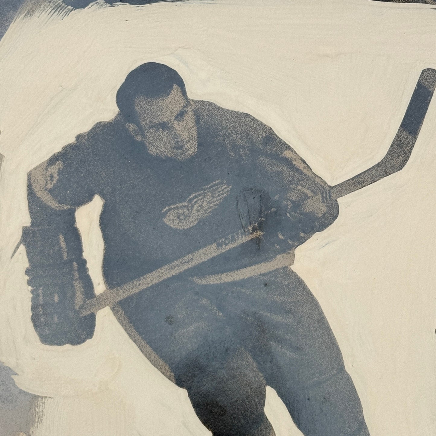 Detroit Red Wings Hockey Player Photo Photograph Vintage Unidentified