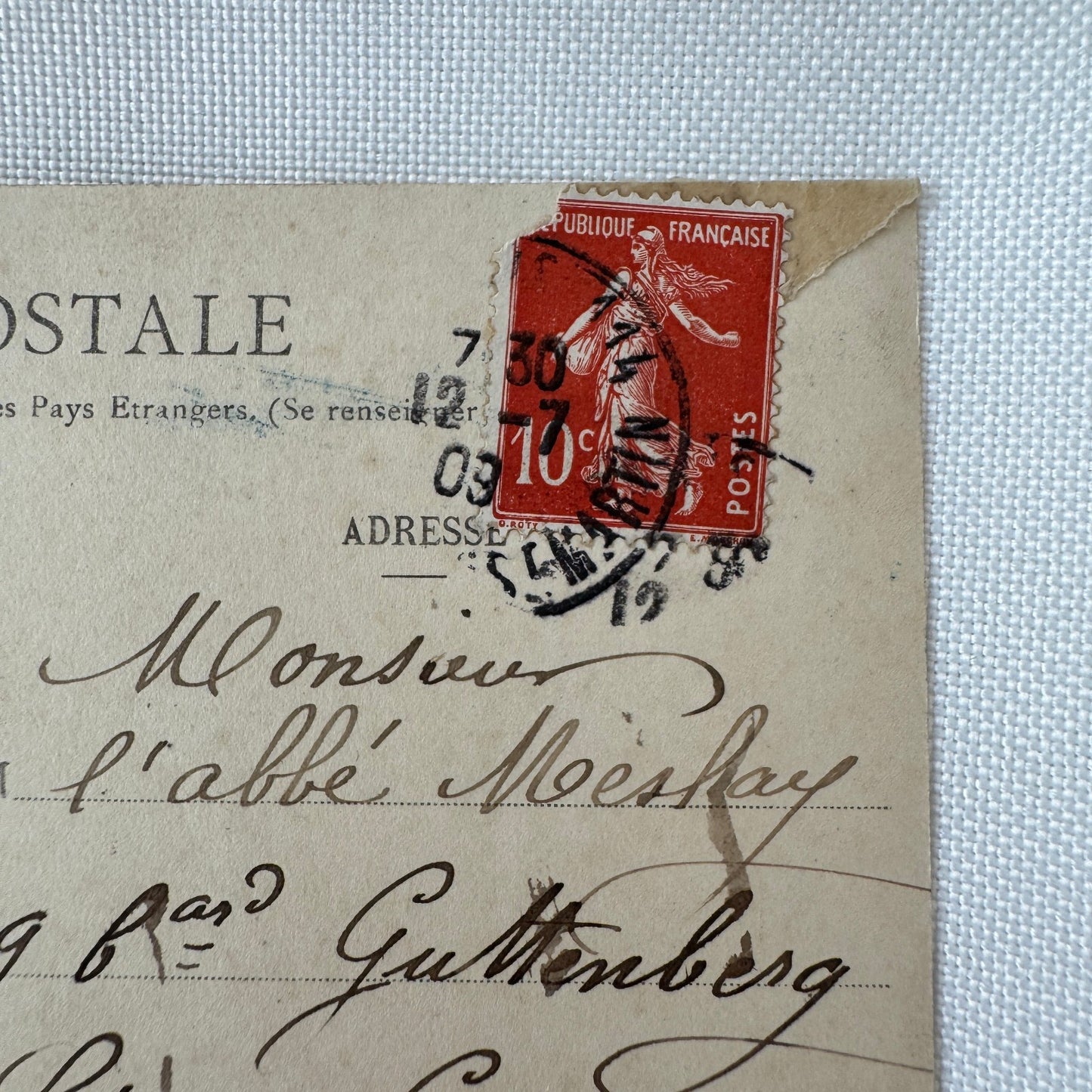 Vintage Zeppelin Airship Dirigible Postcard Post Card French Le Lebaudy