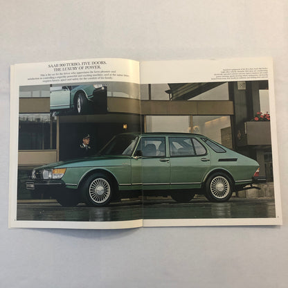 Saab 900 Turbo Sales Brochure Catalog Advertising Vintage Car Automobile