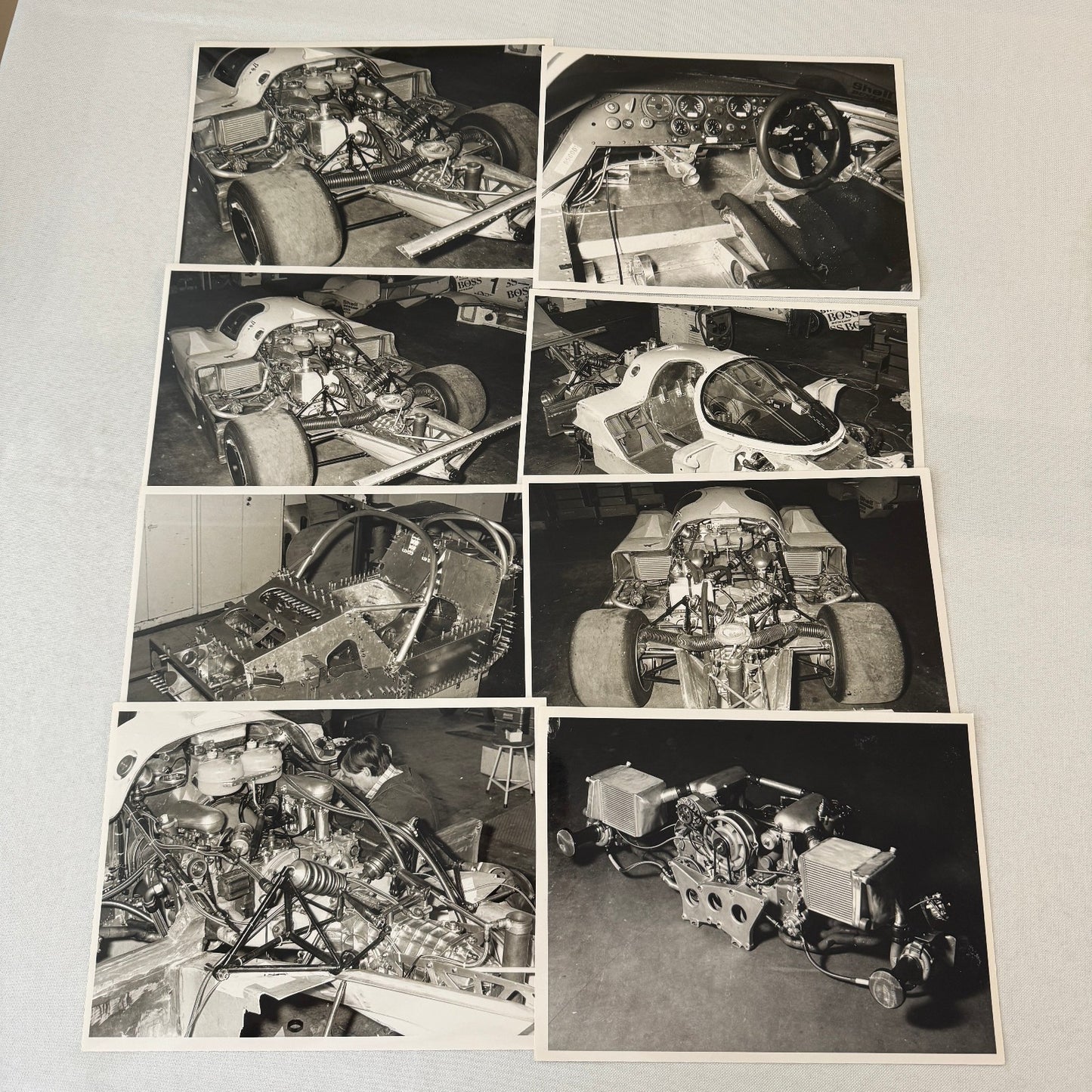 Porsche 956 Racing Car Photo Photograph Print Lot 8x Vintage