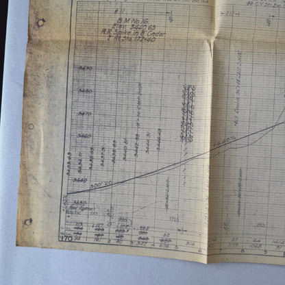 1931 California Highway Dept “As Built” Road Plan Map Blueprint T11N R14E MDB&M
