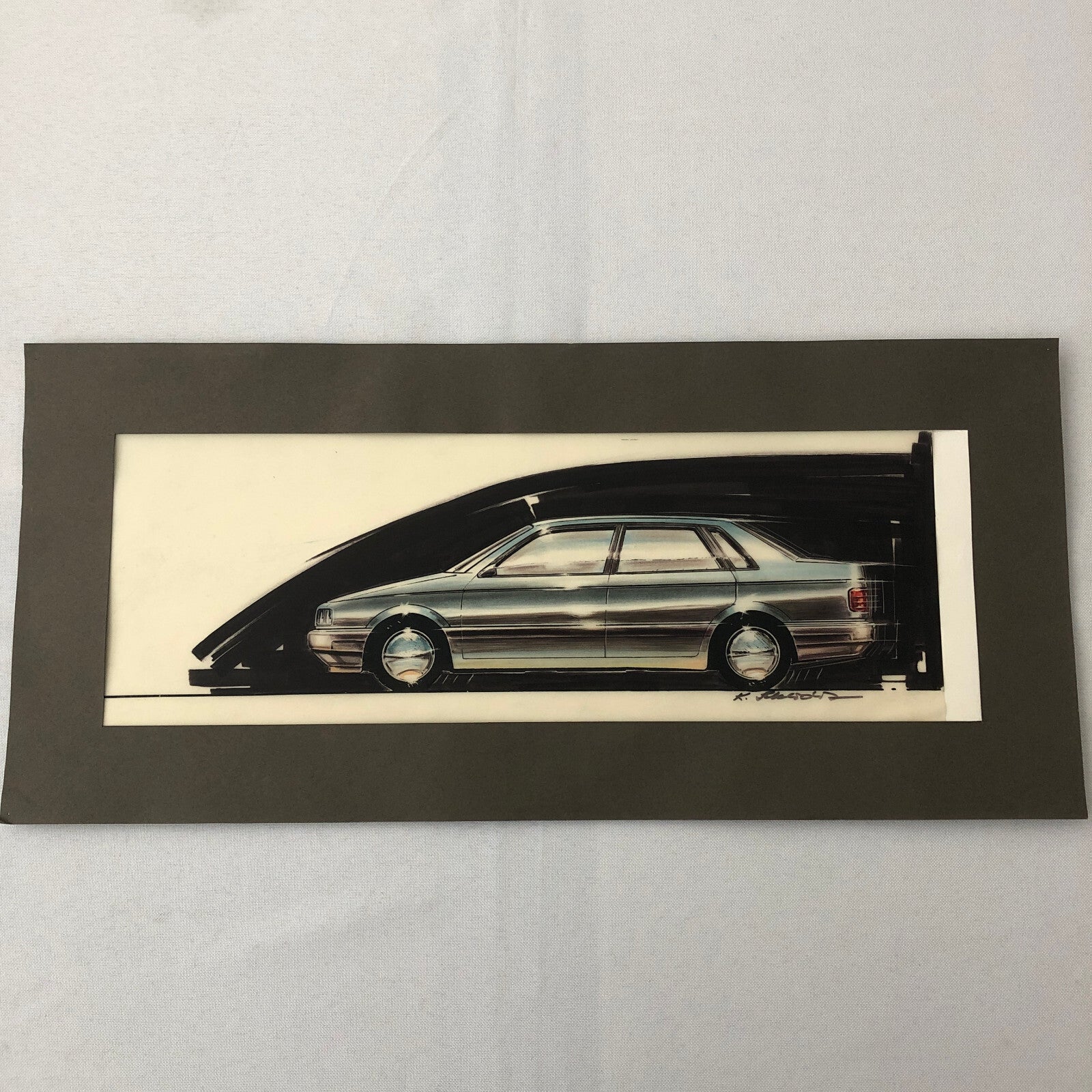 Volkswagen VW Concept Car Illustration Design Drawing Sketch Lot of 7 Passat ?