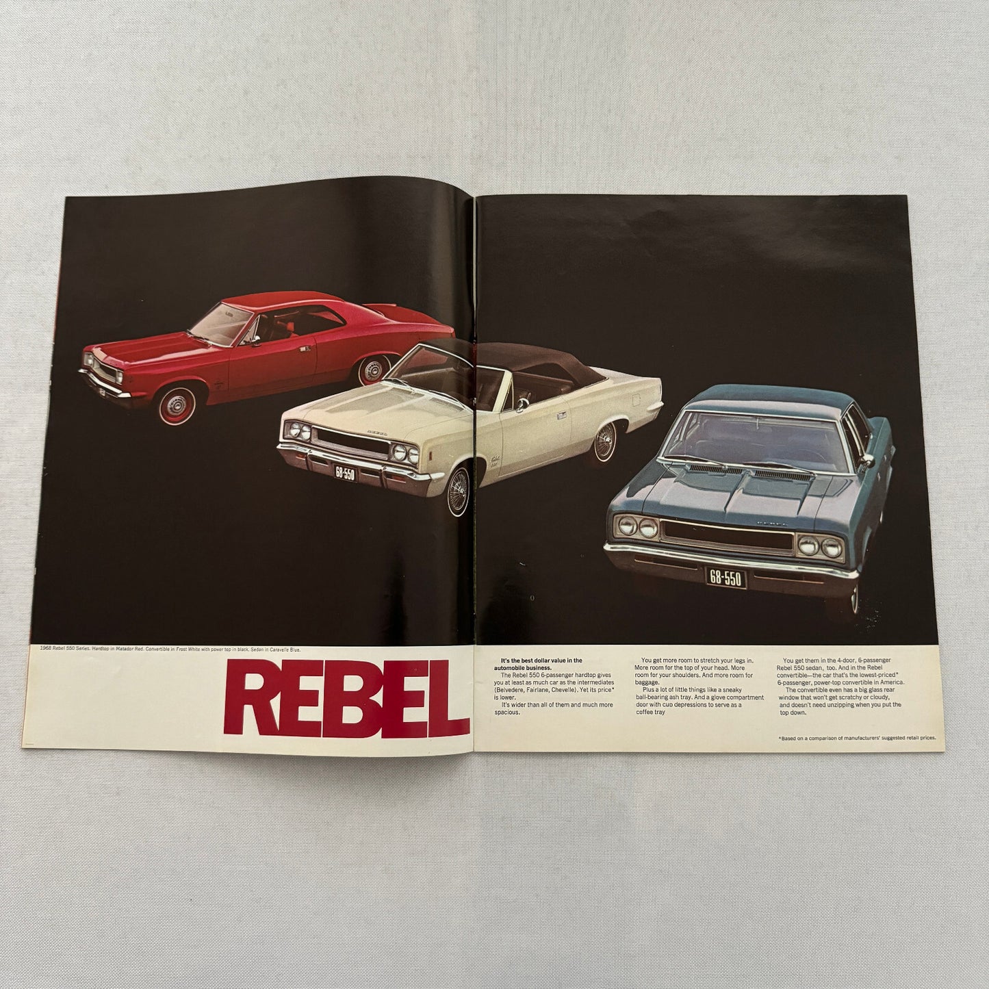 1968 American Motors AMC Brochure Catalog Javelin Rebel American Ambassador AMX