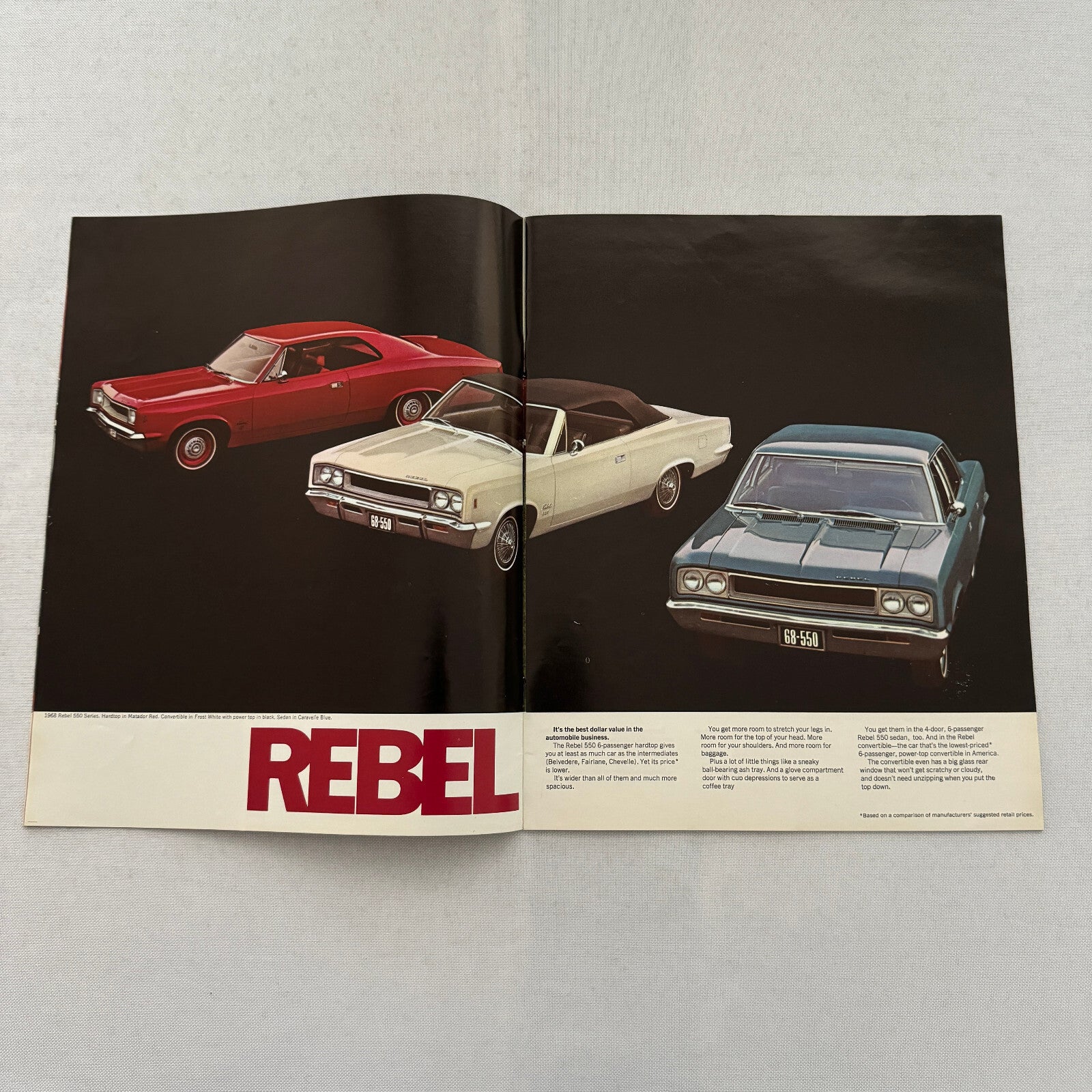 1968 American Motors AMC Brochure Catalog Javelin Rebel American Ambassador AMX