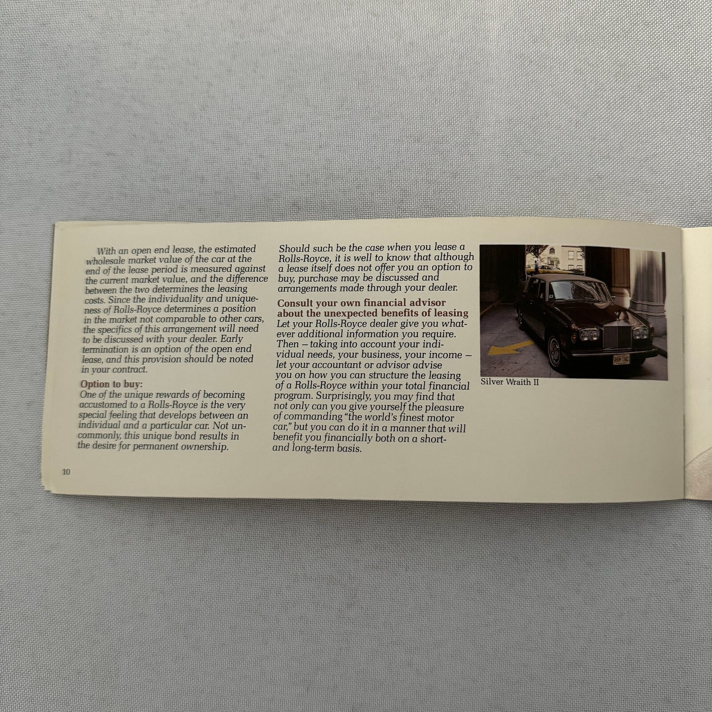 Rolls Royce Car Leasing Sales Brochure Catalog Corniche Camargue Silver Shadow