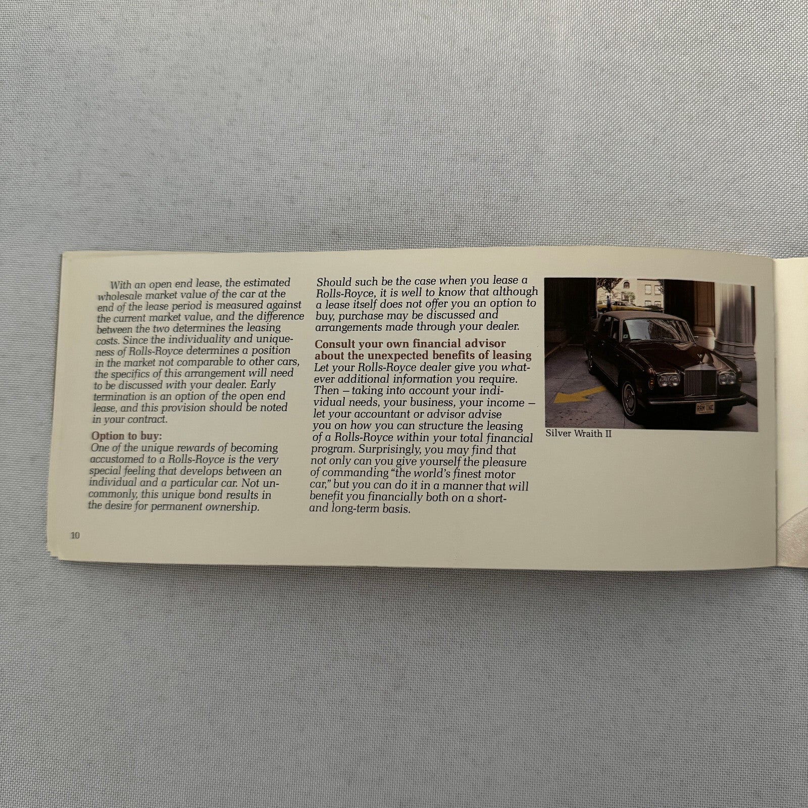 Rolls Royce Car Leasing Sales Brochure Catalog Corniche Camargue Silver Shadow