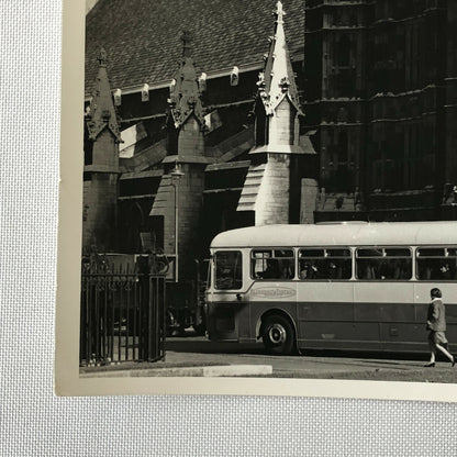 Vintage Photo Photograph Bus Westminster Abbey Big Ben Clock VW Beetle Bus +