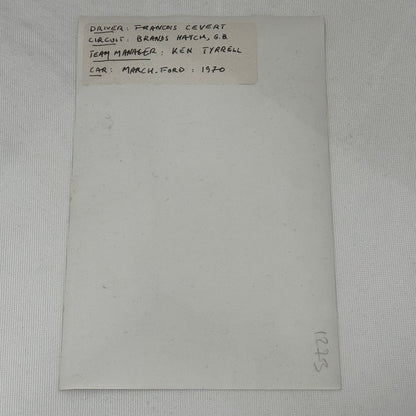 Francois Cevert Ken Tyrrell Brands Hatch 1970 Racing Photo Photograph March Ford