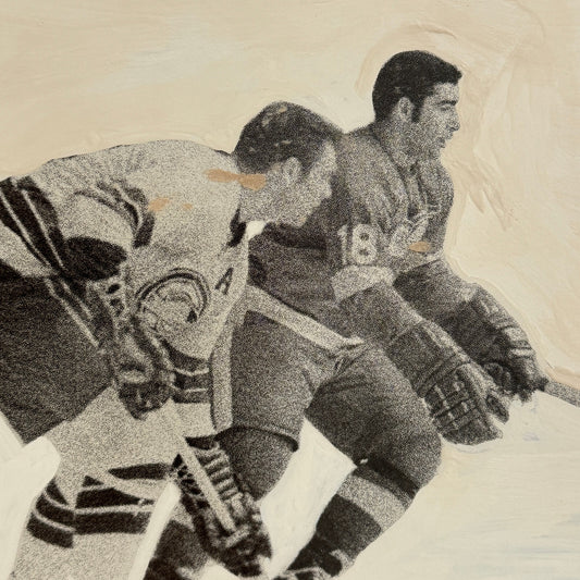 Vintage Hockey Photo Detroit Red Wings Player Unidentified Photograph